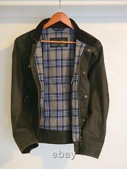 Belstaff Racemaster Waxed Cotton Moto Jacket Men's Medium US38/EU48 Faded Olive