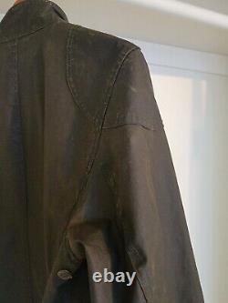Belstaff Racemaster Waxed Cotton Moto Jacket Men's Medium US38/EU48 Faded Olive