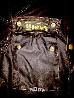 Belstaff Roadmaster Gold Label Oil Waxed Black Jacket Medium Size