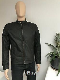 Belstaff THE OUTLAW Waxed Wax Cotton Jacket Mens Black Size IT 48 UK 38 S M