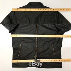 Belstaff THE OUTLAW Waxed Wax Cotton Jacket Mens Black Size IT 48 UK 38 S M