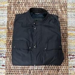 Belstaff Trailmaster Wax Canvas Motorcycle Jacket Black Men's Size Medium M