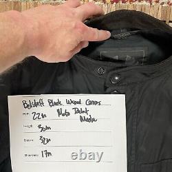Belstaff Trailmaster Wax Canvas Motorcycle Jacket Black Men's Size Medium M