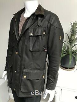 Belstaff Trialmaster Pure Motorcycle Waxed Wax Biker Motorcycle Jacket Brown L