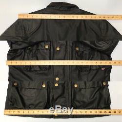 Belstaff Trialmaster Pure Motorcycle Waxed Wax Biker Motorcycle Jacket Brown L