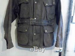 Belstaff Trialmaster Waxed Motorcycle Jacket Size L Uk Made