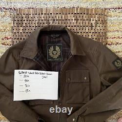 Belstaff Waxed Lined Motorcycle Riding Biker Jacket Full Zip Brown Men's Small A