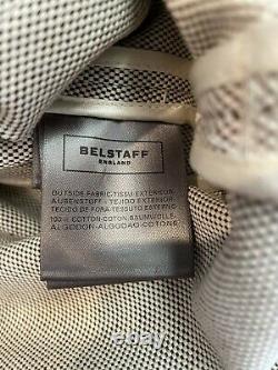 Belstaff Women's Leather Cotton Zip Up Motorcycle Jacket Medium Size 42