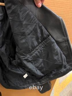 Biker Skins Men's Black Leather Motorcycle Jacket Size 52 28 Length (US XL-XXL)