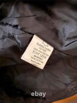 Biker Skins Men's Black Leather Motorcycle Jacket Size 52 28 Length (US XL-XXL)