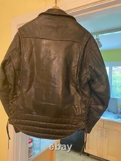 Biker Vintage Motorcycle Leather Jacket USA made Johnsons Leather SF