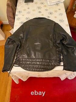 Biker Vintage Motorcycle Leather Jacket USA made Johnsons Leather SF
