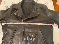 Biker Vintage Motorcycle Leather Jacket USA made Johnsons Leather SF