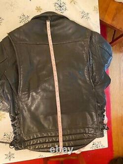 Biker Vintage Motorcycle Leather Jacket USA made Johnsons Leather SF