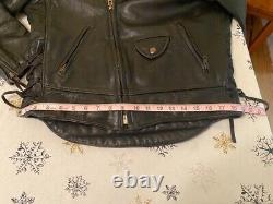 Biker Vintage Motorcycle Leather Jacket USA made Johnsons Leather SF