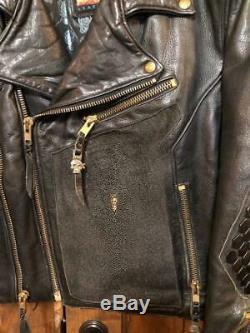 Bill Wall Leather Super Custom 1989 Vintage Mens Leather Jacket size XL BWL is