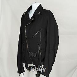 Black Diesel Cotton Motorcycle Zip Jacket XL