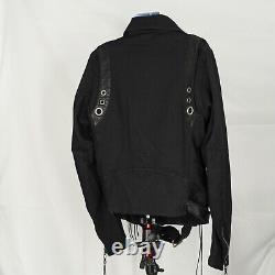 Black Diesel Cotton Motorcycle Zip Jacket XL