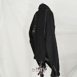 Black Diesel Cotton Motorcycle Zip Jacket XL