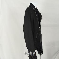 Black Diesel Cotton Motorcycle Zip Jacket XL