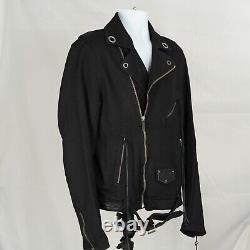 Black Diesel Cotton Motorcycle Zip Jacket XL