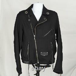 Black Diesel Cotton Motorcycle Zip Jacket XL