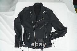 Black Diesel Cotton Motorcycle Zip Jacket XL