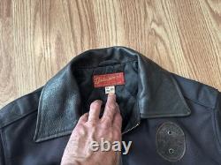 Black Indian Motorcycle Police Jacket Reproduction by Sugar Cane. Size M