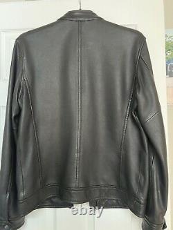 Black Leather Jacket Men Size M