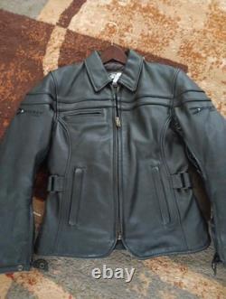 Black Leather Joe Rocket Womens Motorcycle Jacket Size Small