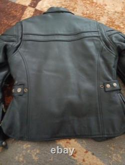Black Leather Joe Rocket Womens Motorcycle Jacket Size Small