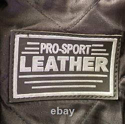 Black Leather Motorcycle Jacket Men's XXL