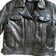 Black Leather Motorcycle Jacket Unisex Size Small Vented Riding Beautiful Heavy