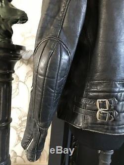 Black Motorcycle Vintage Lewis Leather Jacket Size 40