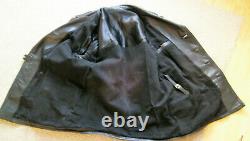 Black Vintage Police Leather Motorcycle Uniform Combo (Jacket and Breeches)