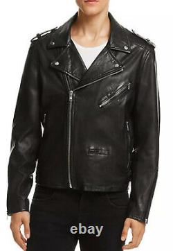 BlankNYC Mens Leather Moto Jacket Size L Black (246)