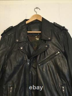 BlankNYC Mens Leather Moto Jacket Size L Black (246)