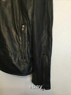 BlankNYC Mens Leather Moto Jacket Size L Black (246)