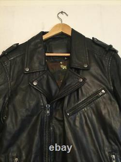 BlankNYC Mens Leather Moto Jacket Size L Black (246)