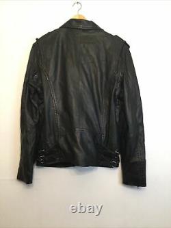 BlankNYC Mens Leather Moto Jacket Size L Black (246)