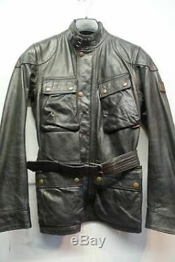 Bnwot Belstaff Antiqued Leather 1966 Panther Motorcycle Jacket Size 38 Xs