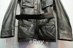 Bnwot Belstaff Antiqued Leather 1966 Panther Motorcycle Jacket Size 38 Xs