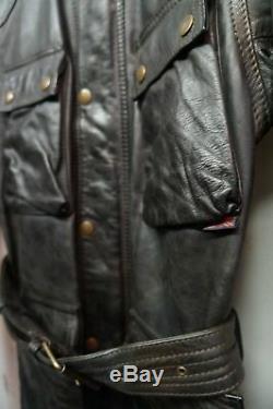 Bnwot Belstaff Antiqued Leather 1966 Panther Motorcycle Jacket Size 38 Xs