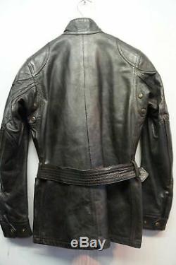 Bnwot Belstaff Antiqued Leather 1966 Panther Motorcycle Jacket Size 38 Xs