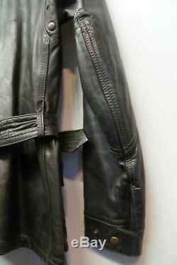 Bnwot Belstaff Antiqued Leather 1966 Panther Motorcycle Jacket Size 38 Xs