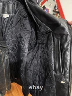Branded Garments Leather Motorcycle Jacket. Size 50. Boxy Fit. Made In USA