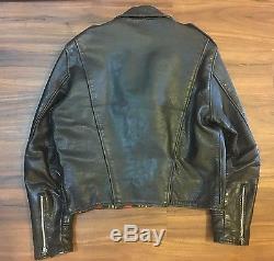 Brimaco Leather Jacket D Pocket 40 black biker double rider vintage 613 Buco