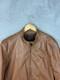 Brooks Leather Sportswear Jacket Mens 44 Brown Motorcycle Full Zip Made USA Mens