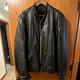 Brooks Leather Sportswear Men's Black Leather Motorcycle Fur Lined Zip44/46