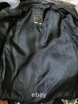 Brooks Sportswear Gold Label Leather Cafe Racer Motorcycle Jacket Sz 40 60s